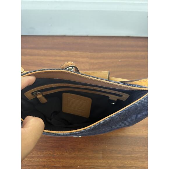 Rehab Project Vintage Y2k Coach Hampton 8318 Denim Clip Hobo Shoulder Bag Read! - Picture 7 of 15